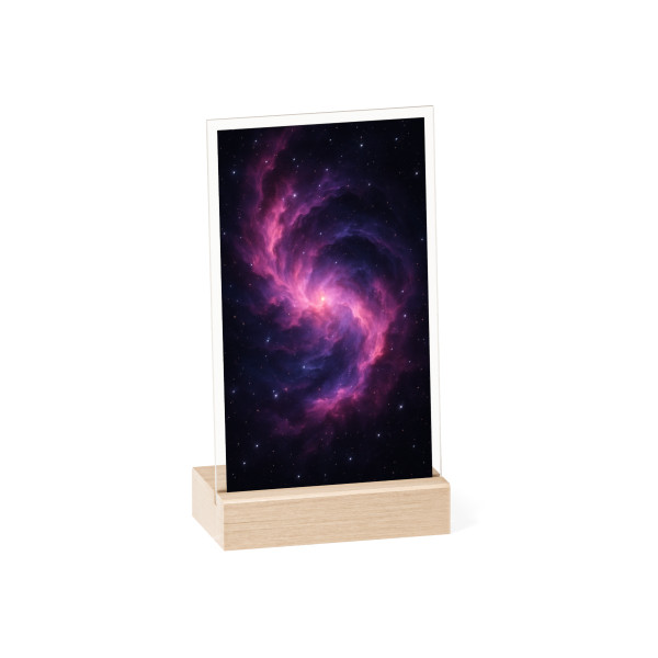 Celestial Mirage - Acrylic Sign with Wooden Stand