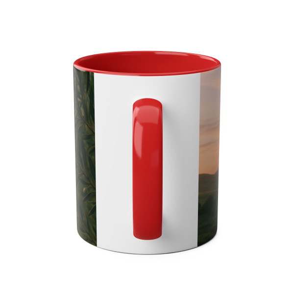 Harmony in Nature - Two-Tone Coffee Mugs, 11oz