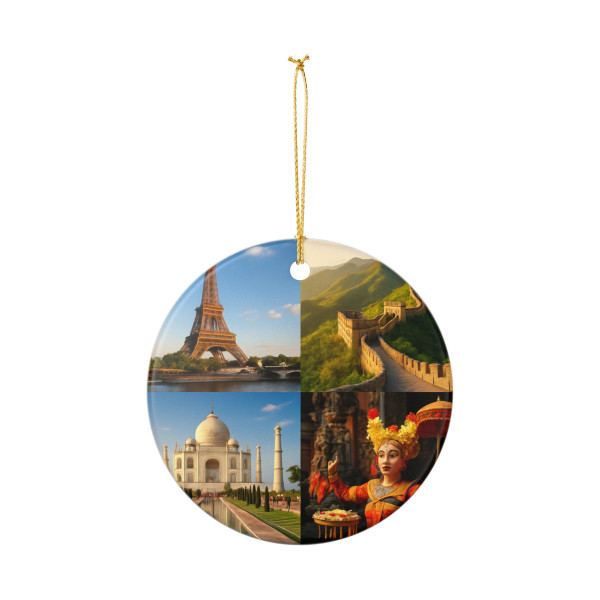 Timeless Journeys - Ceramic Decoration Ornament, (1pc)