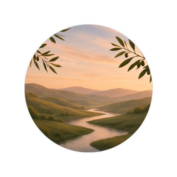 Harmony in Nature - Transparent Outdoor Stickers, Round, 1pcs