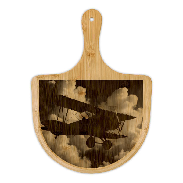Soaring Above Clouds - Bamboo Pizza Board (Engraving)