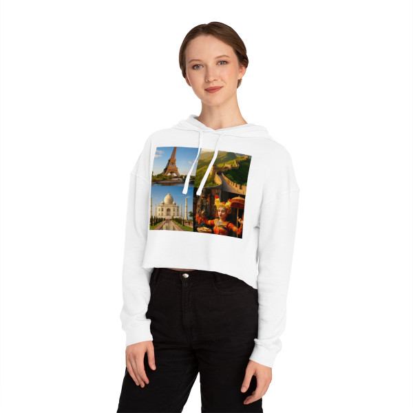 Timeless Journeys - Women’s Cropped Hooded Sweatshirt