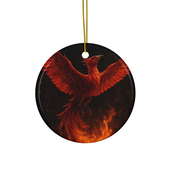 Eternal Flame Rising - Decorative Ceramic Ornaments, Double-Sided (1pc, 3pcs, 5pcs, 10pcs)