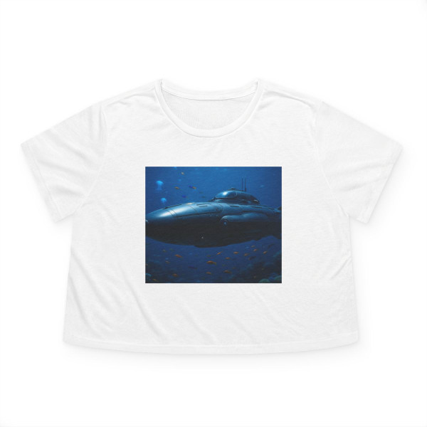 Deep Sea Voyager - Women's Flowy Cropped Tee