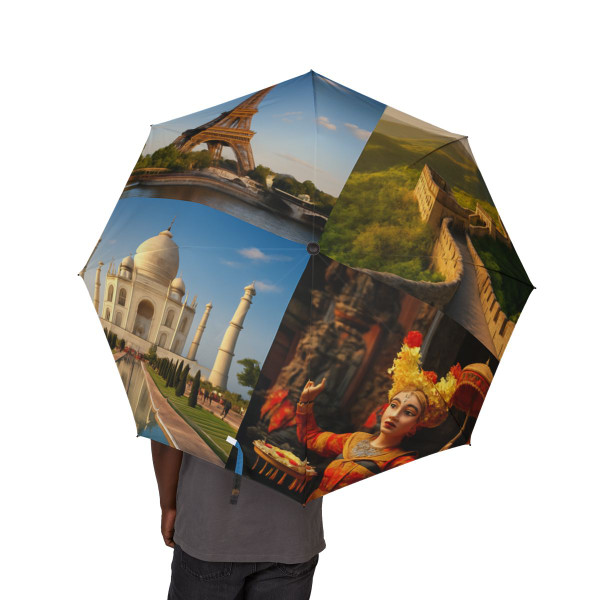 Timeless Journeys - Semi-Automatic Foldable Umbrella