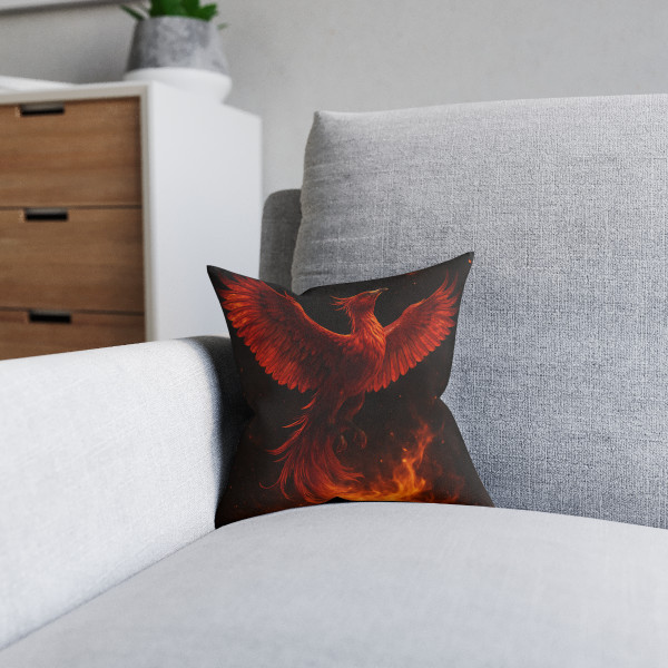 Eternal Flame Rising - Square Pillow - Pink Back