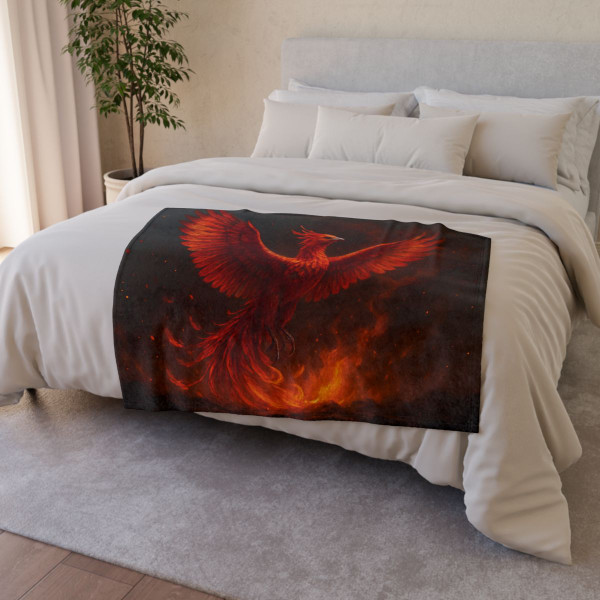 Eternal Flame Rising - Soft Polyester Blanket
