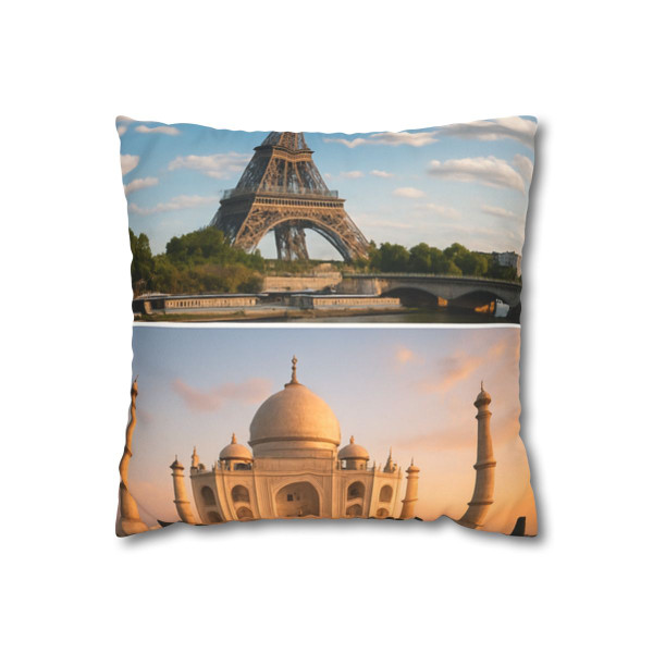 Timeless Journeys - Faux Suede Square Pillowcase