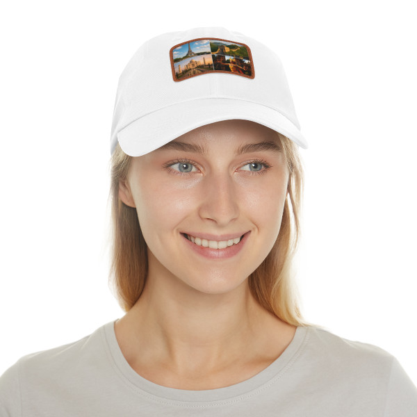 Timeless Journeys - Dad Hat with Leather Patch (Rectangle)