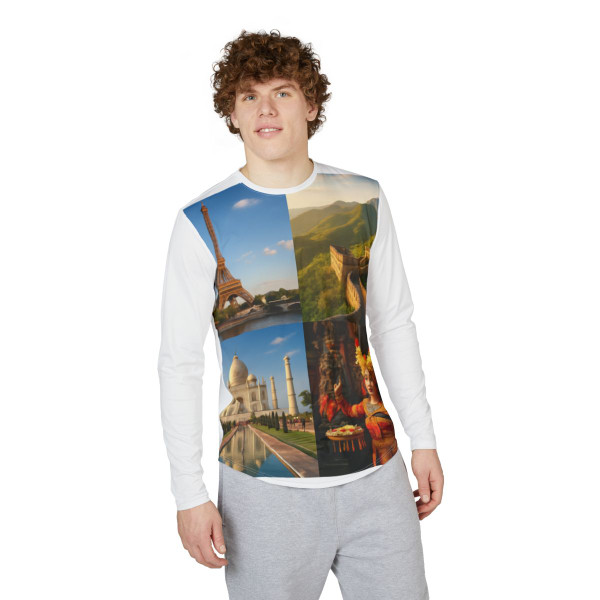 Timeless Journeys - Men's UV Protection Long Sleeve Shirt (AOP)