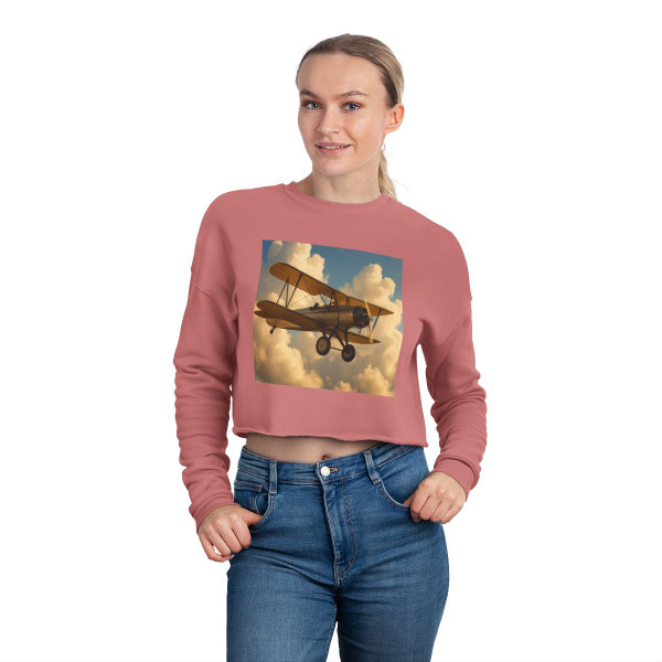 Soaring Above Clouds - Women's Cropped Sweatshirt