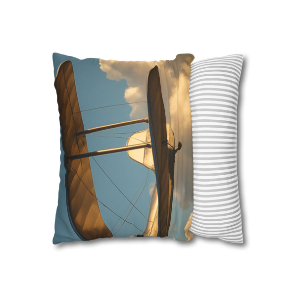 Soaring Above Clouds - Faux Suede Square Pillowcase