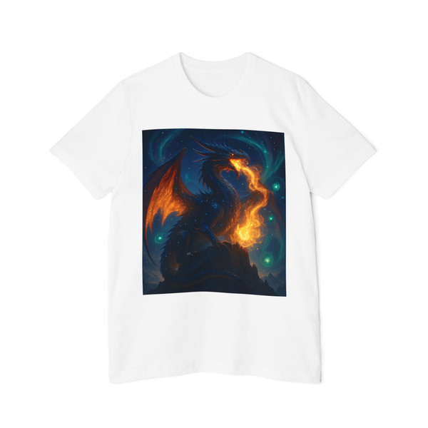 Eldralith, the Celestial Flame Wyrm - USA-Made Unisex Short-Sleeve Jersey T-Shirt