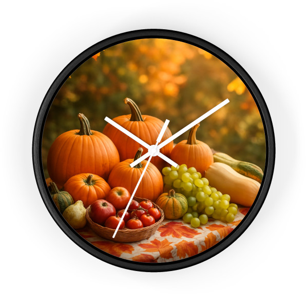 Harvest Table Gathering - Wall Clock