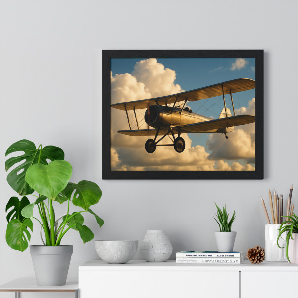 Soaring Above Clouds - Horizontal Framed Poster