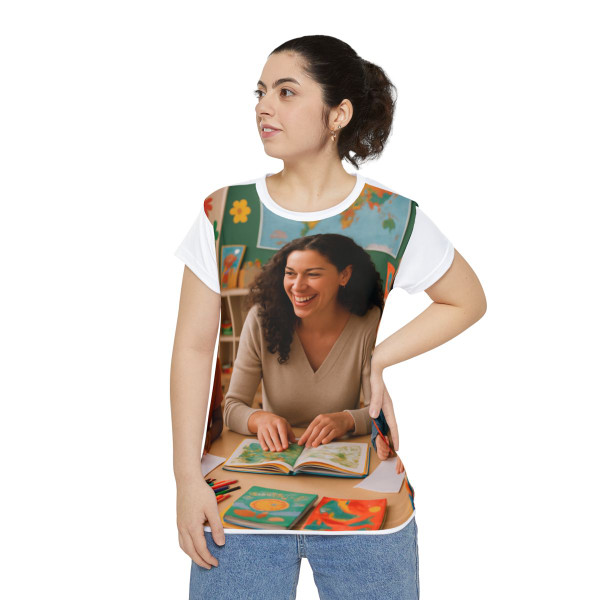 Nurturing Young Minds - Women's Short Sleeve Shirt (AOP)