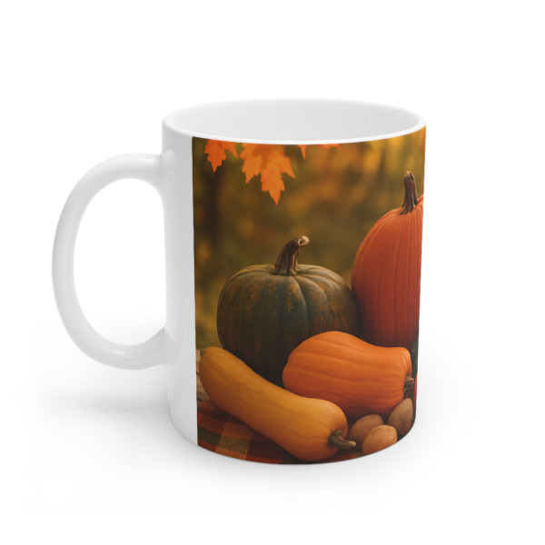 Harvest Table Gathering - White Ceramic Mug, 11oz and 15oz