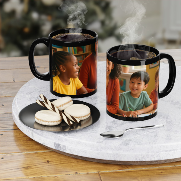 Nurturing Young Minds - Black Coffee Mug, 11oz