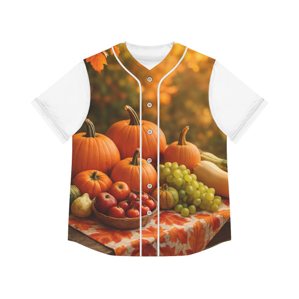 Harvest Table Gathering - Women's Baseball Jersey (AOP)