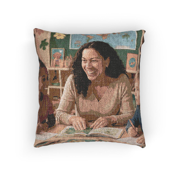 Nurturing Young Minds - Woven Pillow