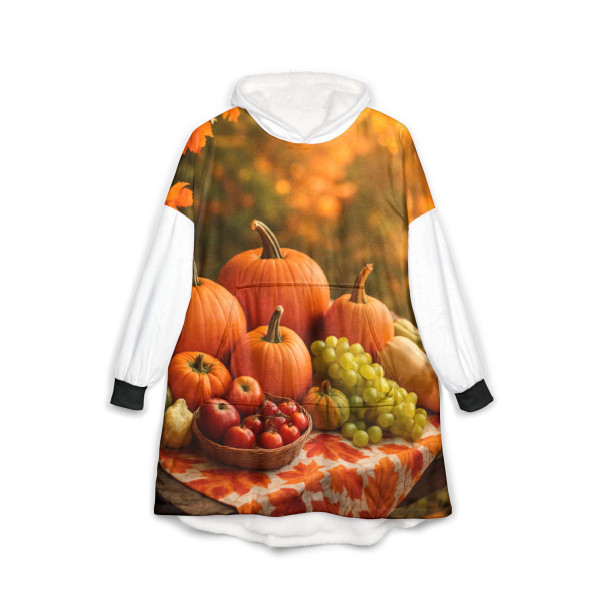 Harvest Table Gathering - Unisex Hooded Blanket