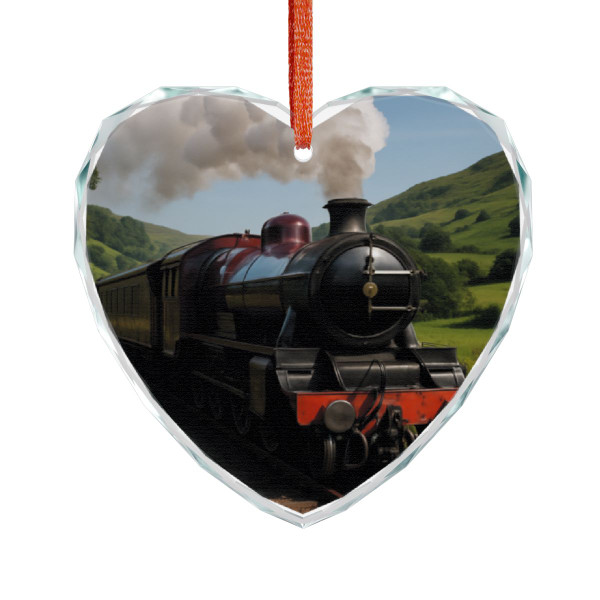 Whistle of the Past - Crystal Glass Ornament