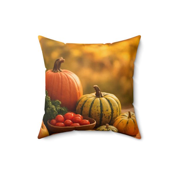 Harvest Table Gathering - Faux Suede Square Pillow