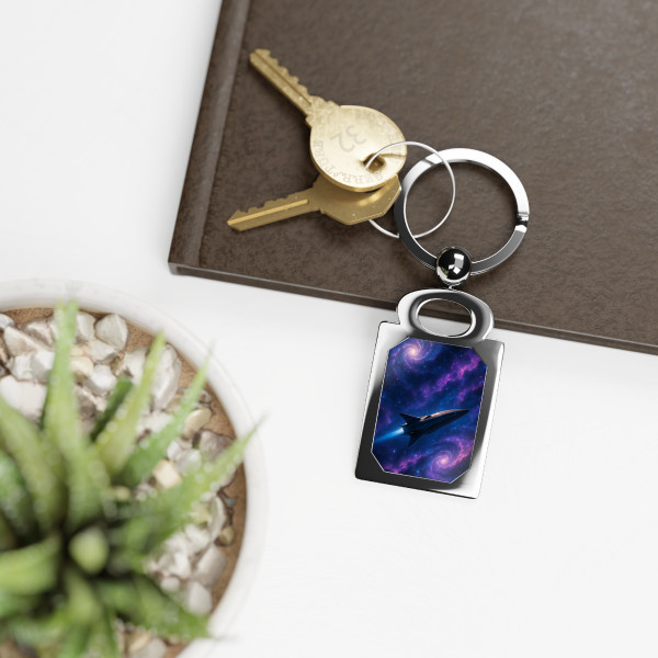 Galactic Odyssey - Rectangle Photo Keyring