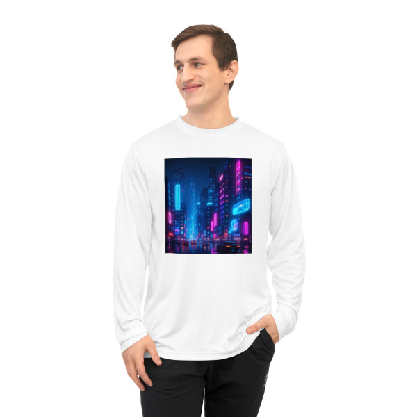 Cyberpunk Dreamscape - Unisex Performance Long Sleeve Shirt