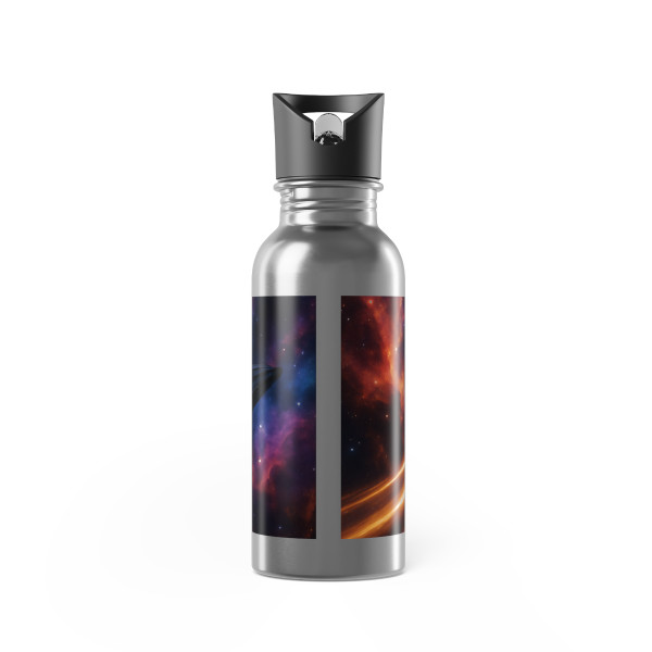 Galactic Voyager - Stainless Steel Water Bottle With Straw, 20oz