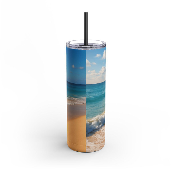 Serene Coastal Bliss - Maars Maker Skinny Matte Tumbler, 20oz