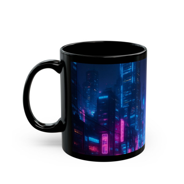 Cyberpunk Dreamscape - Black Mug (11oz, 15oz)