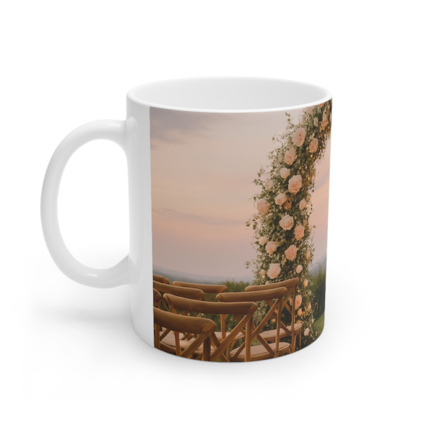 Ethereal Garden Bliss - White Ceramic Mug, 11oz and 15oz