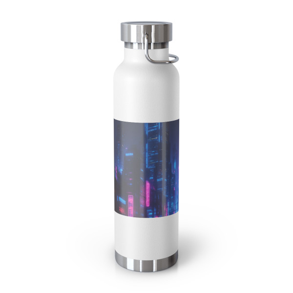 Cyberpunk Dreamscape - Copper Vacuum Insulated Bottle, 22oz