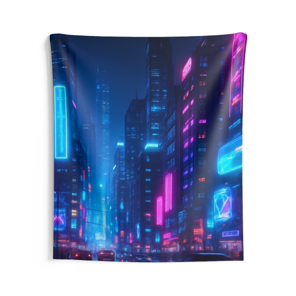 Cyberpunk Dreamscape - Indoor Wall Tapestries