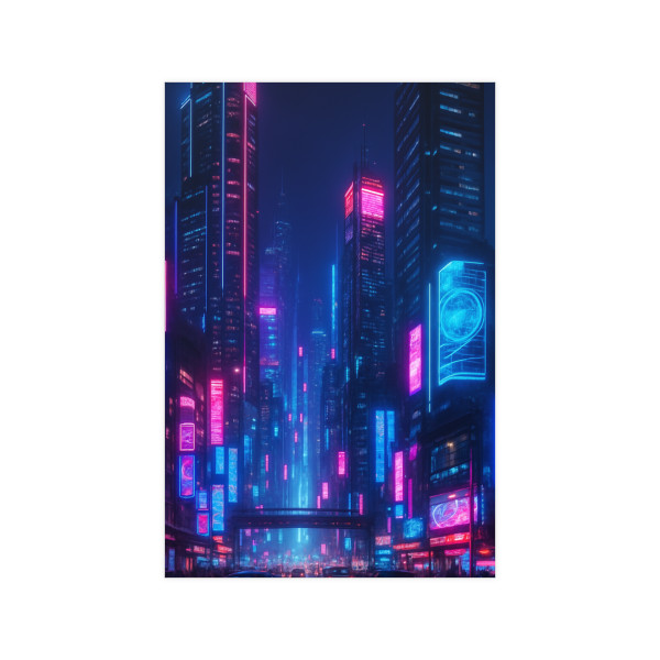 Cyberpunk Dreamscape - Vertical and Horizontal Matte Posters