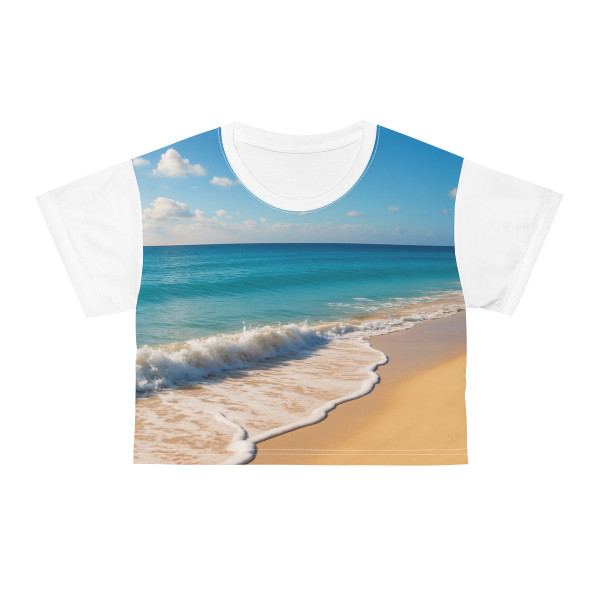 Serene Coastal Bliss - Crop Tee (AOP)