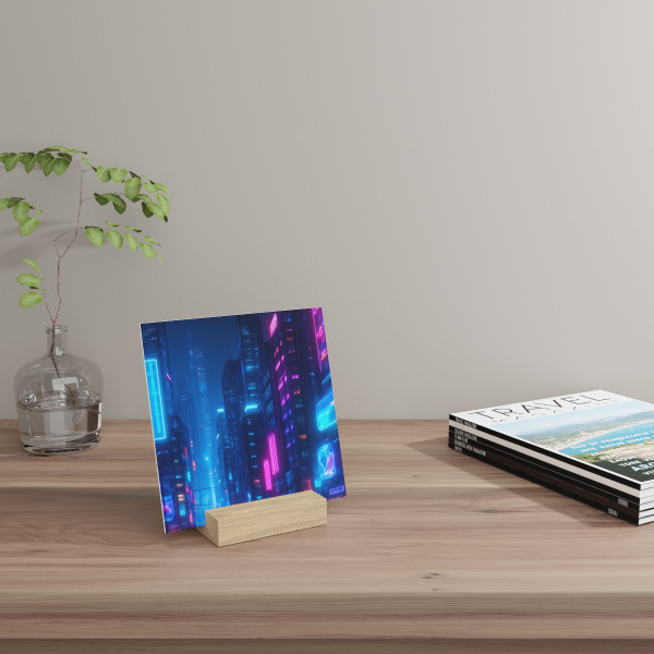 Cyberpunk Dreamscape - Gallery Board with Stand
