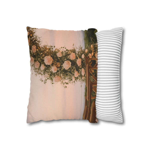 Ethereal Garden Bliss - Spun Polyester Square Pillowcase