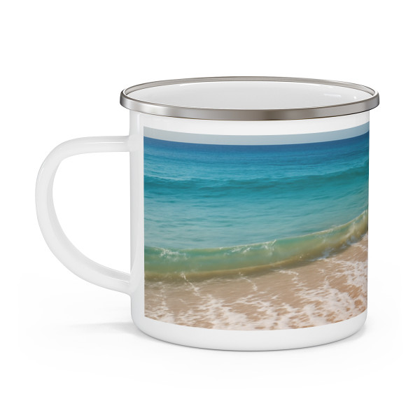 Serene Coastal Bliss - Enamel Camping Mug