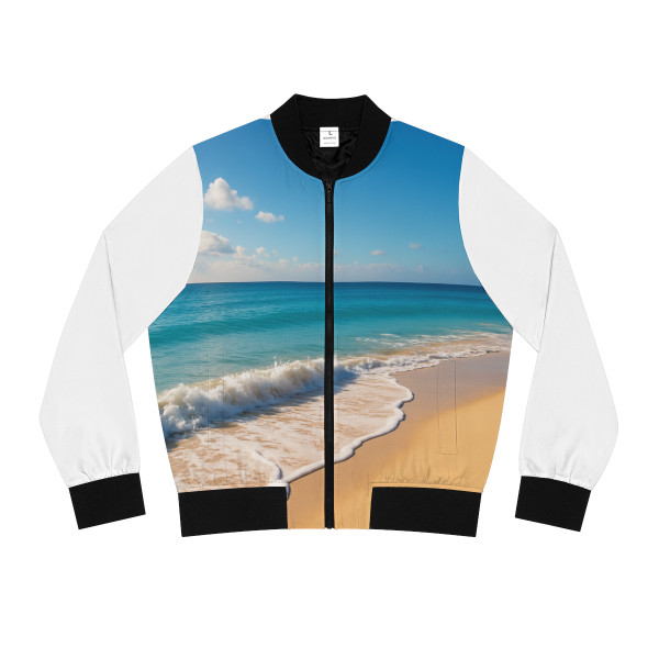 Serene Coastal Bliss - Women's Bomber Jacket (AOP)