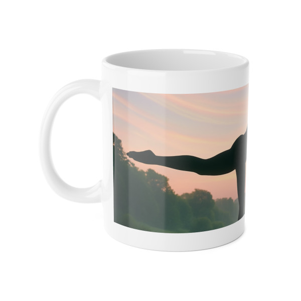 Serenity in Motion - White Ceramic Mug, 11oz
