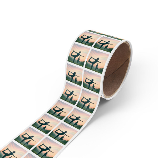 Serenity in Motion - Square Sticker Label Rolls