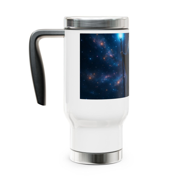 Celestial Spellbinder - Stainless Steel Travel Mug with Handle, 14oz