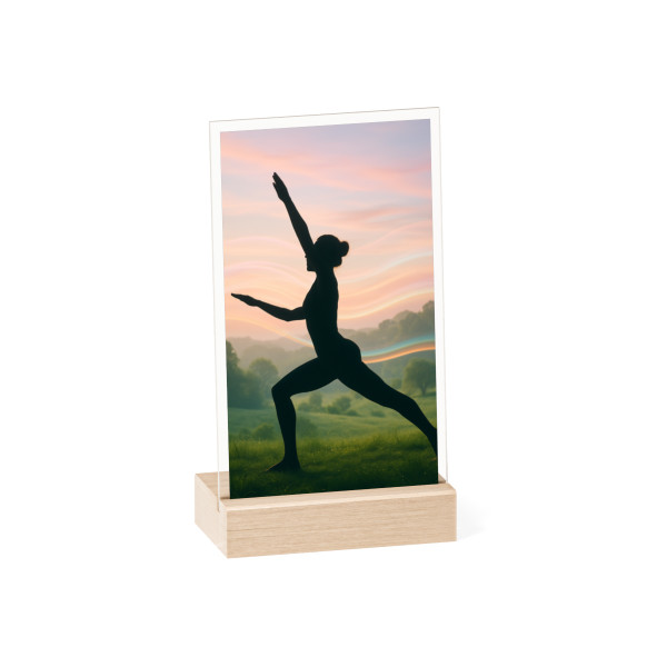 Serenity in Motion - Acrylic Sign with Wooden Stand