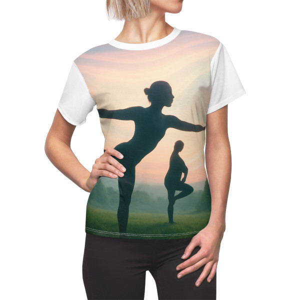 Serenity in Motion - Women's Cut & Sew Tee (AOP)