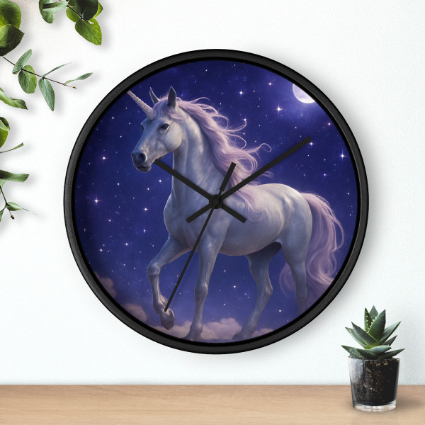 Celestial Unicorn Dreams - Wall Clock