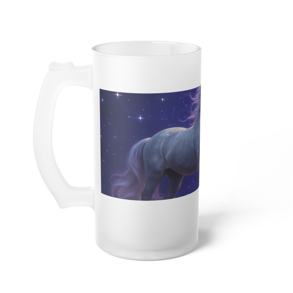 Celestial Unicorn Dreams - Frosted Glass Beer Mug