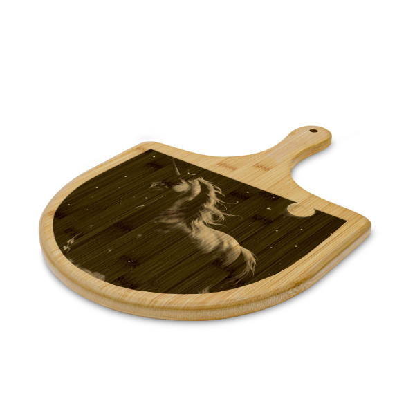 Celestial Unicorn Dreams - Bamboo Pizza Board (Engraving)
