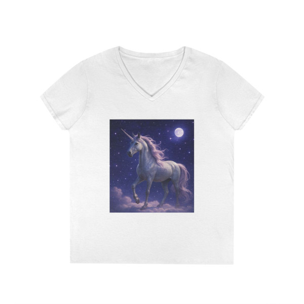 Celestial Unicorn Dreams - Ladies' V-Neck T-Shirt